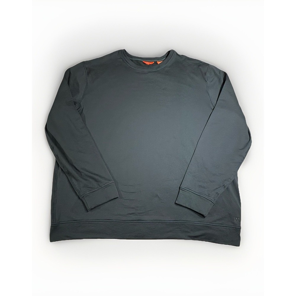 Merrell Men's Pullover Size XXL Crew Neck Long Sleeve Fleece Shirt Green Texture